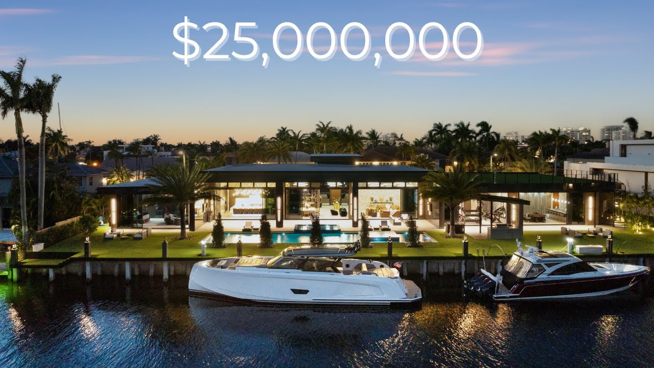 Egy 25 000 000 dolláros modern egyemeletes a Fort Lauderdale-i Las Olasban.