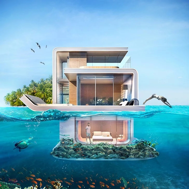 Túra egy 4,700,000 dolláros úszó házban, aminek hálószobája a vízszint alatt van!